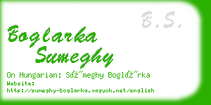 boglarka sumeghy business card